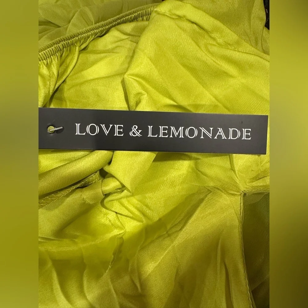 Love & Lemonade Lime Green Halter Maxi Dress Large - Picture 10 of 10